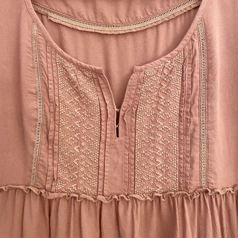 🛑SOLD ON MERCARI🛑 American Eagle Outfitters Top Short Sleeves Boho Size XS EUC - Picture 4 of 8